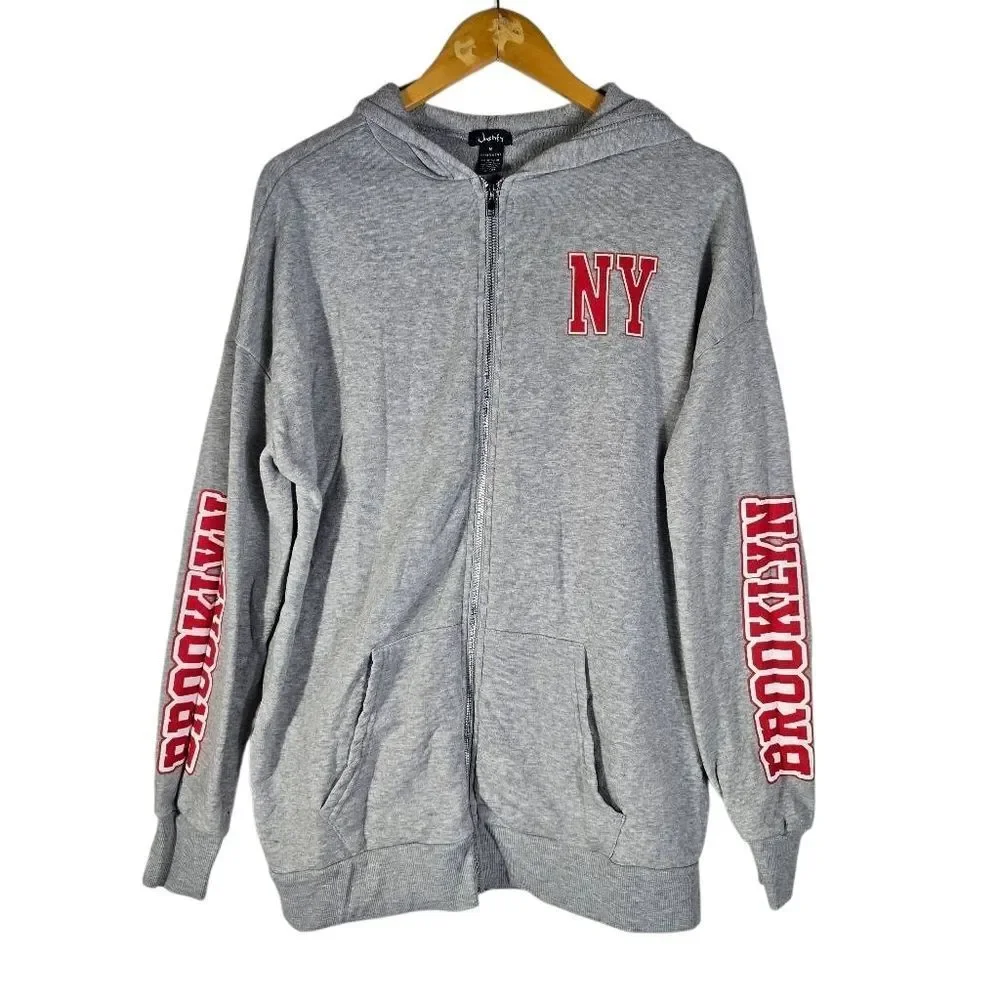 Justify Gray Hoodie with Bear and Brooklyn Design - Picture 2 of 7